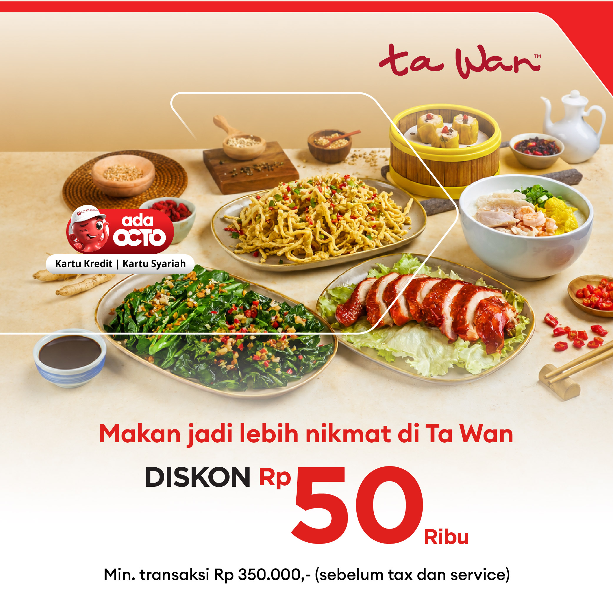 Diskon Rp50 Ribu di Ta Wan