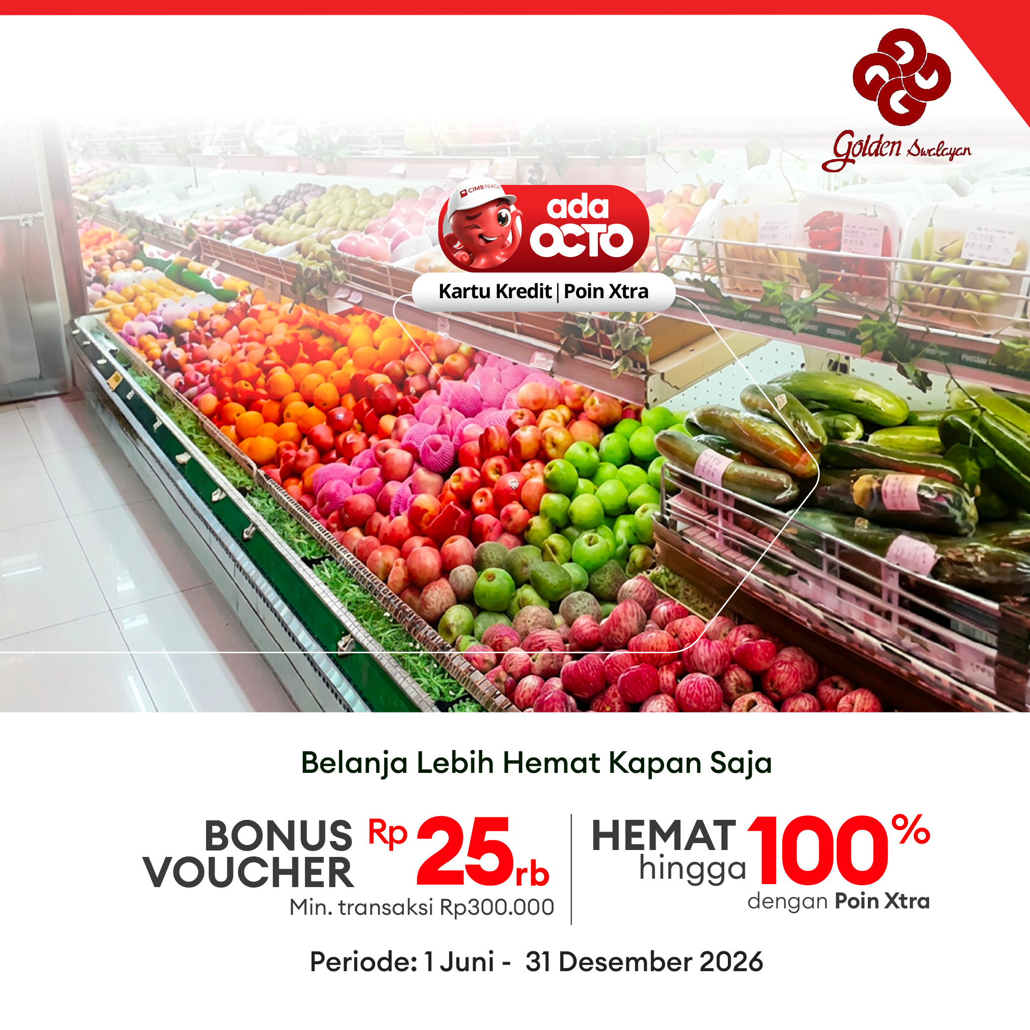 Bonus Voucher Rp25.000 di Golden Swalayan