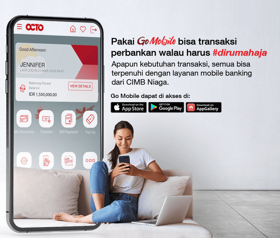 transaksi dengan gomobile cimb