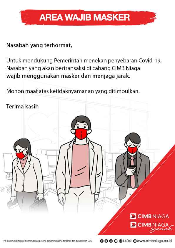 area wajib masker cimb