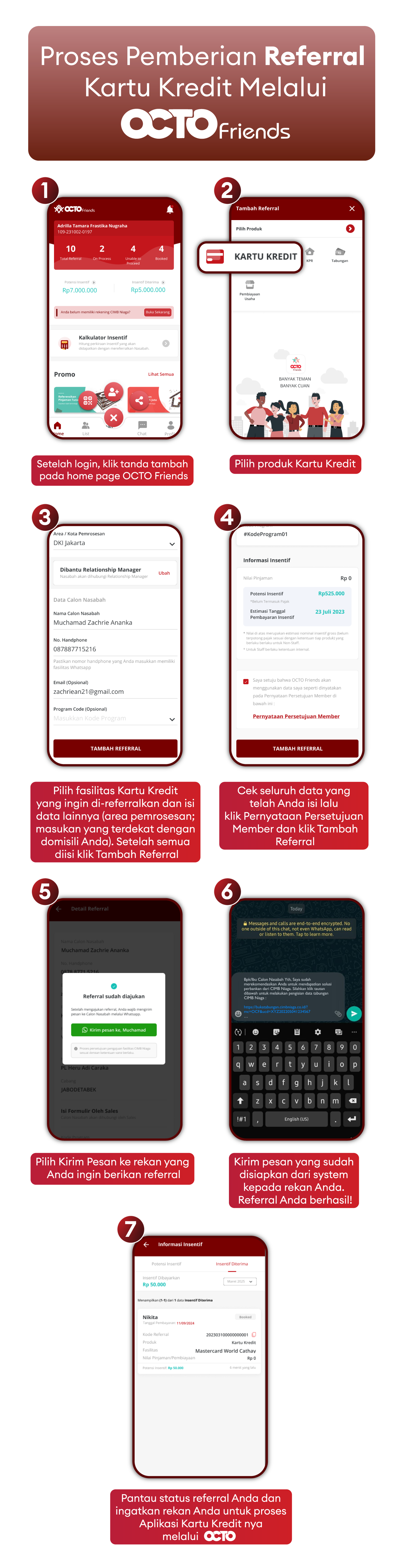 Proses Referral Kartu Kredit di OCTO Friends