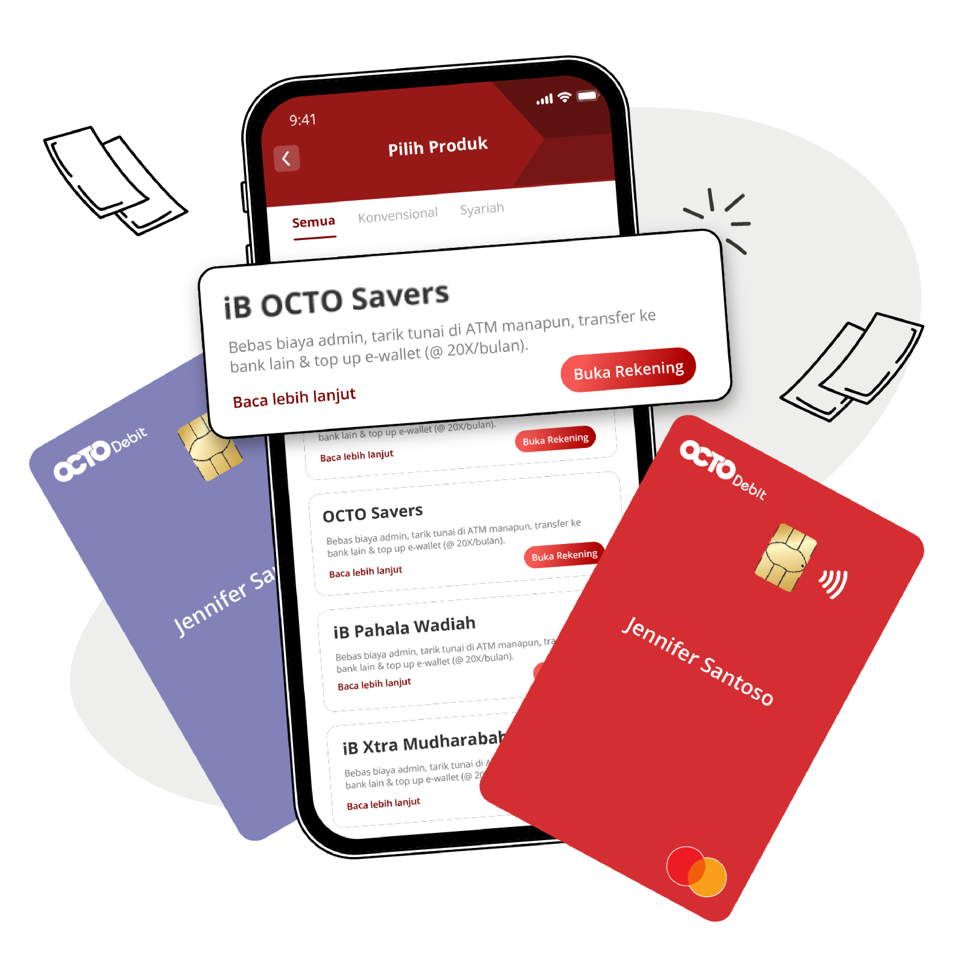 Buka Tabungan OCTO Savers+ iB yang kasih bebas biaya 60x tiap bulan!
